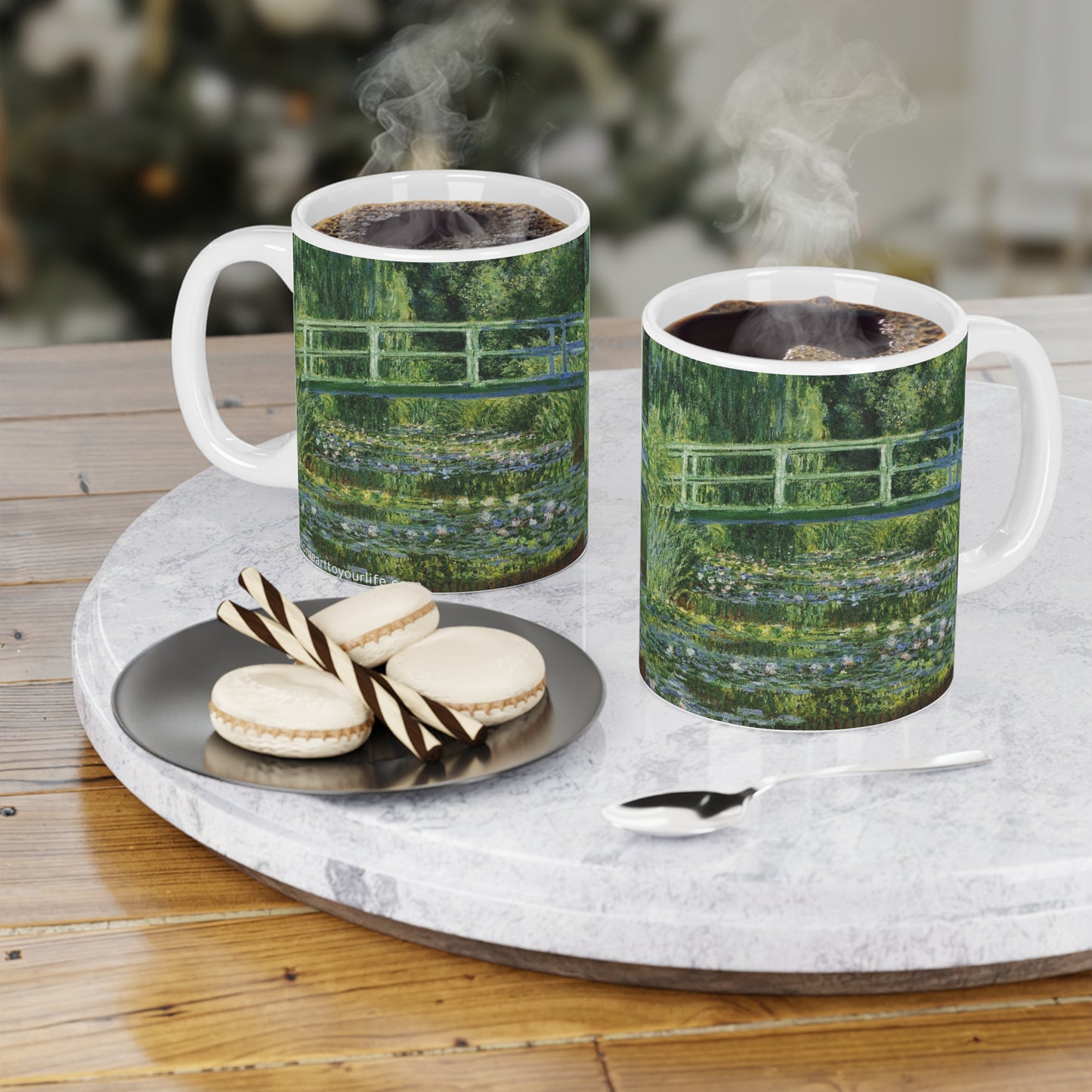 Water Lillies and Japanese Bridge by Claude Monet - Ceramic Mug