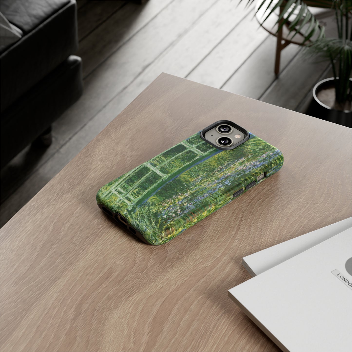 Water Lilies and a Japanese Bridge by Claude Monet - Cell Phone Case