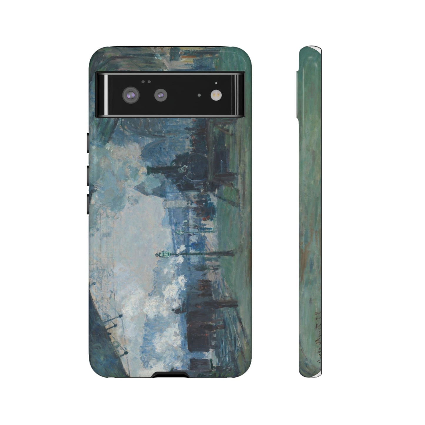 Arrival of the Normandy Train by Claude Monet - Cell Phone Case