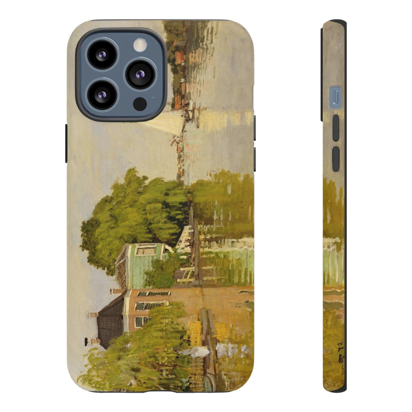 Houses on the Achterzaan by Claude Monet - Cell Phone Case