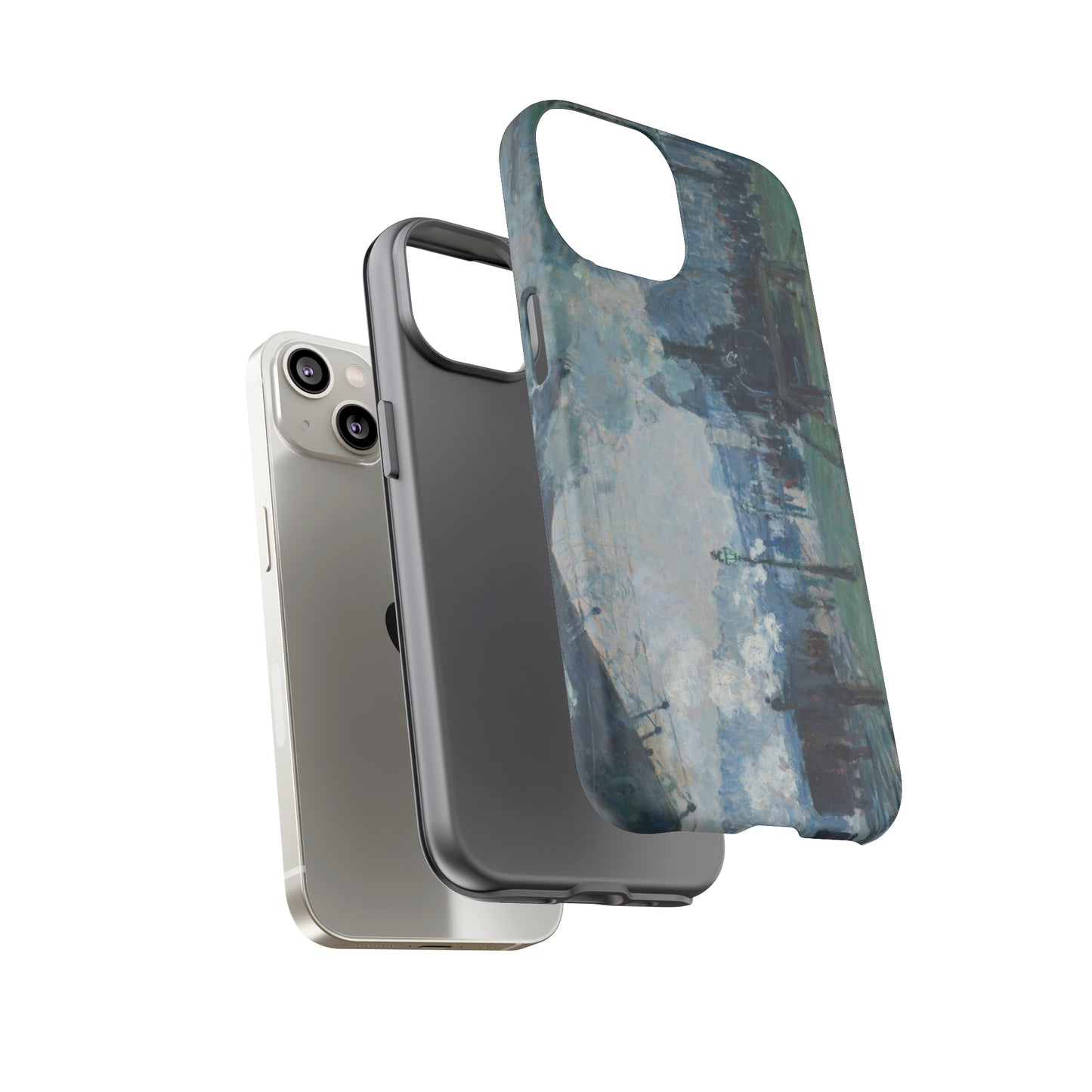 Arrival of the Normandy Train by Claude Monet - Cell Phone Case