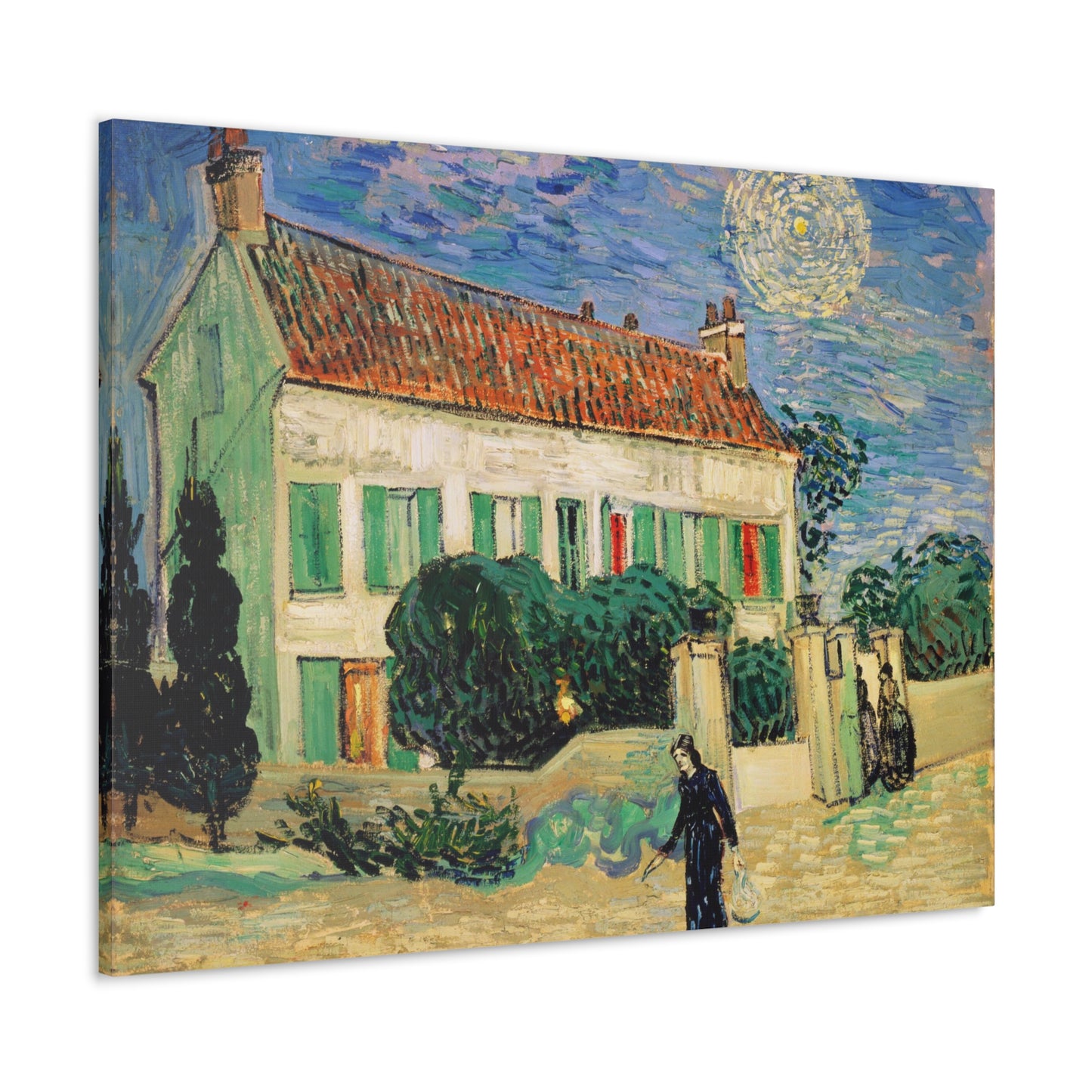 White House at Night by Vincent Van Gogh - Canvas Print