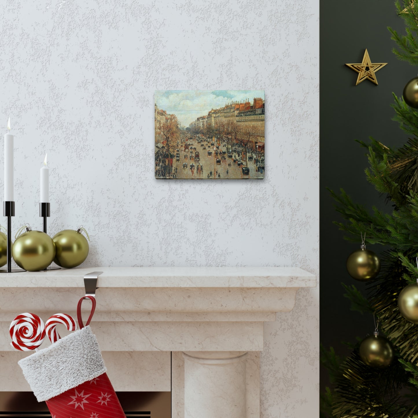 Boulevard Montmartre by Camille Pissarro - Canvas Print