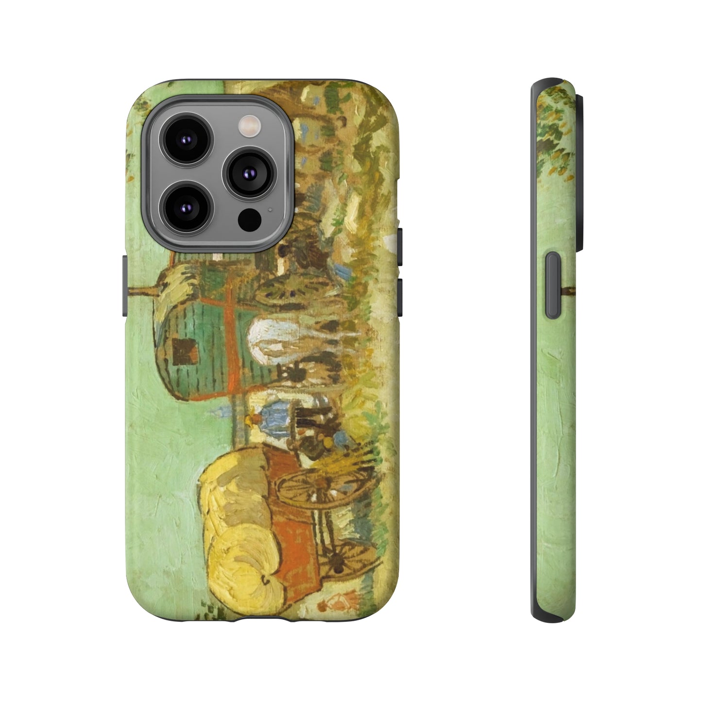Encampment of Gypsies with Caravans by Vincent Van Gogh - Cell Phone Case