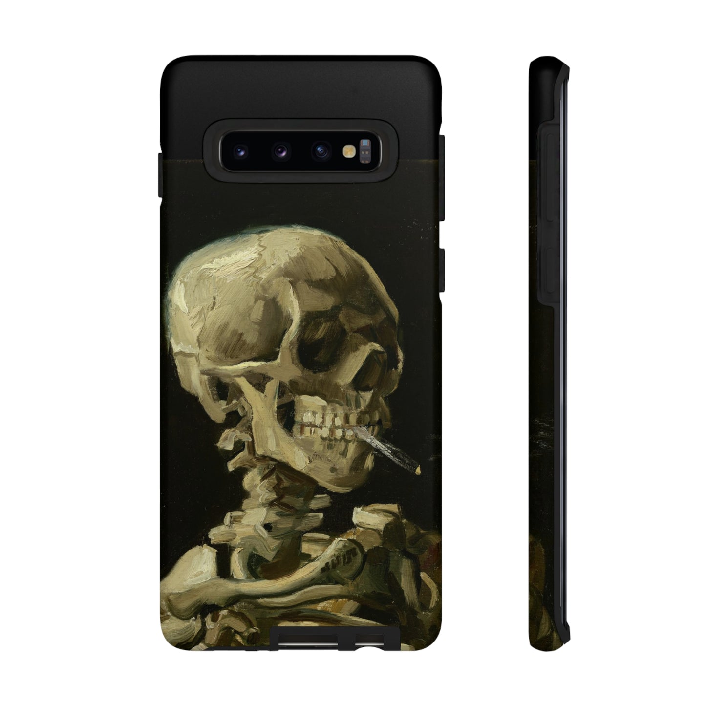Skull of a Skeleton with a Burning Cigarette by Vincent Van Gogh - Cell Phone Case