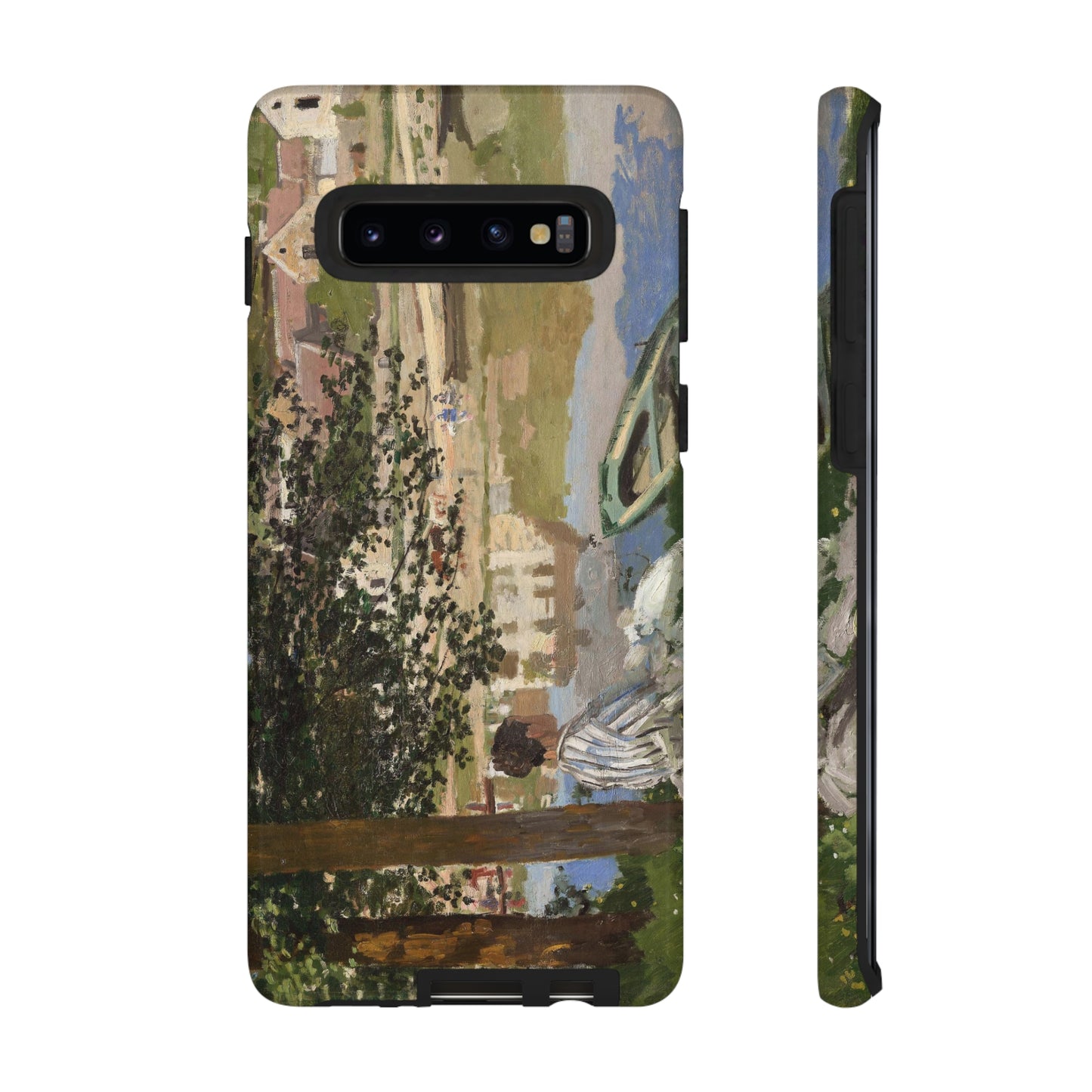 On the Bank of the Seine by Claude Monet - Cell Phone Case