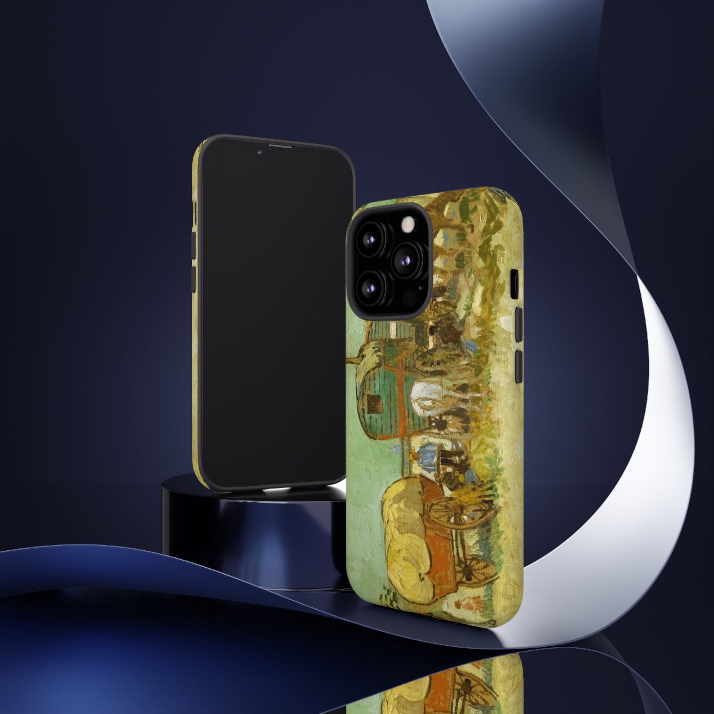 Encampment of Gypsies with Caravans by Vincent Van Gogh - Cell Phone Case