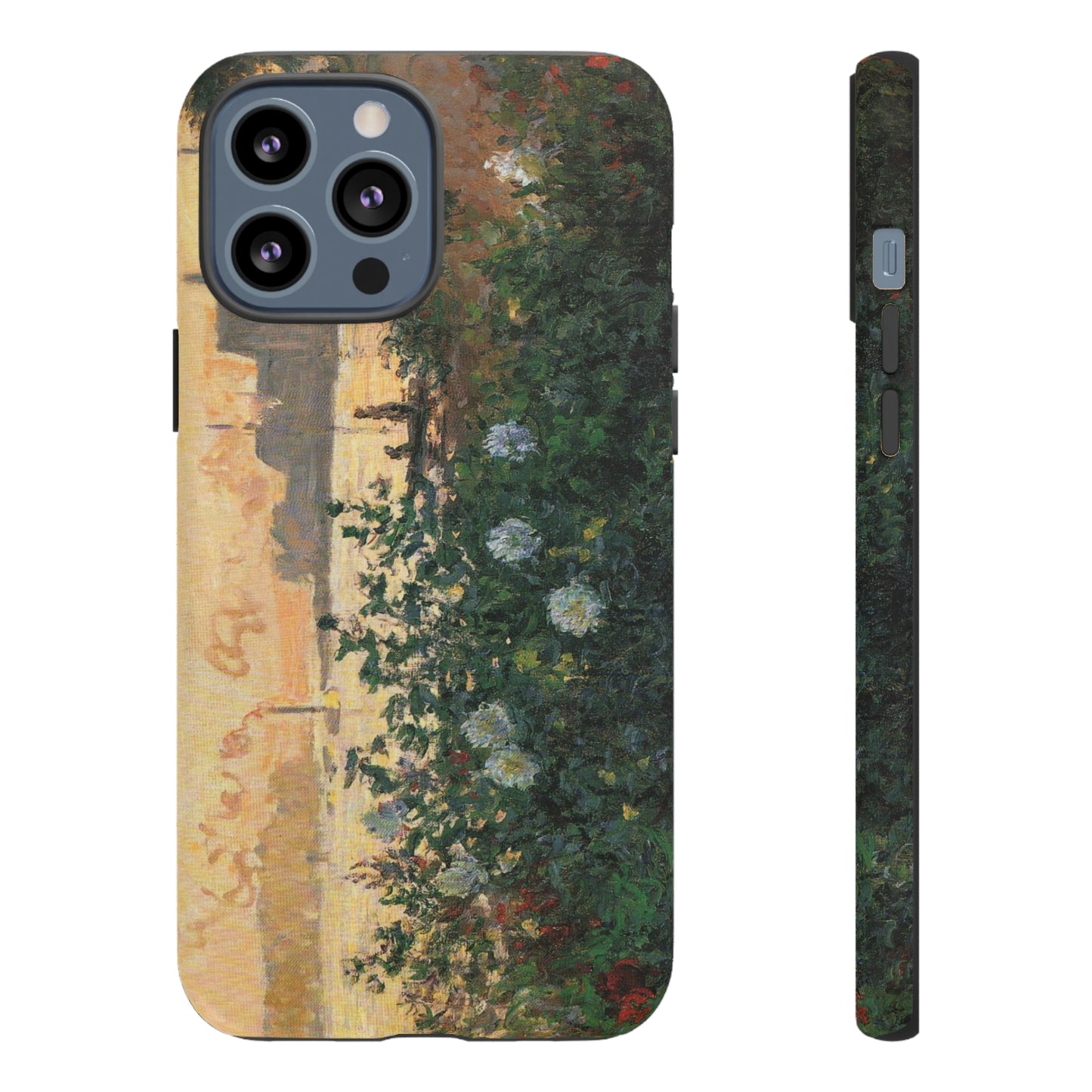 Flowered Riverbank, Argenteuil by Claude Monet - Cell Phone Case