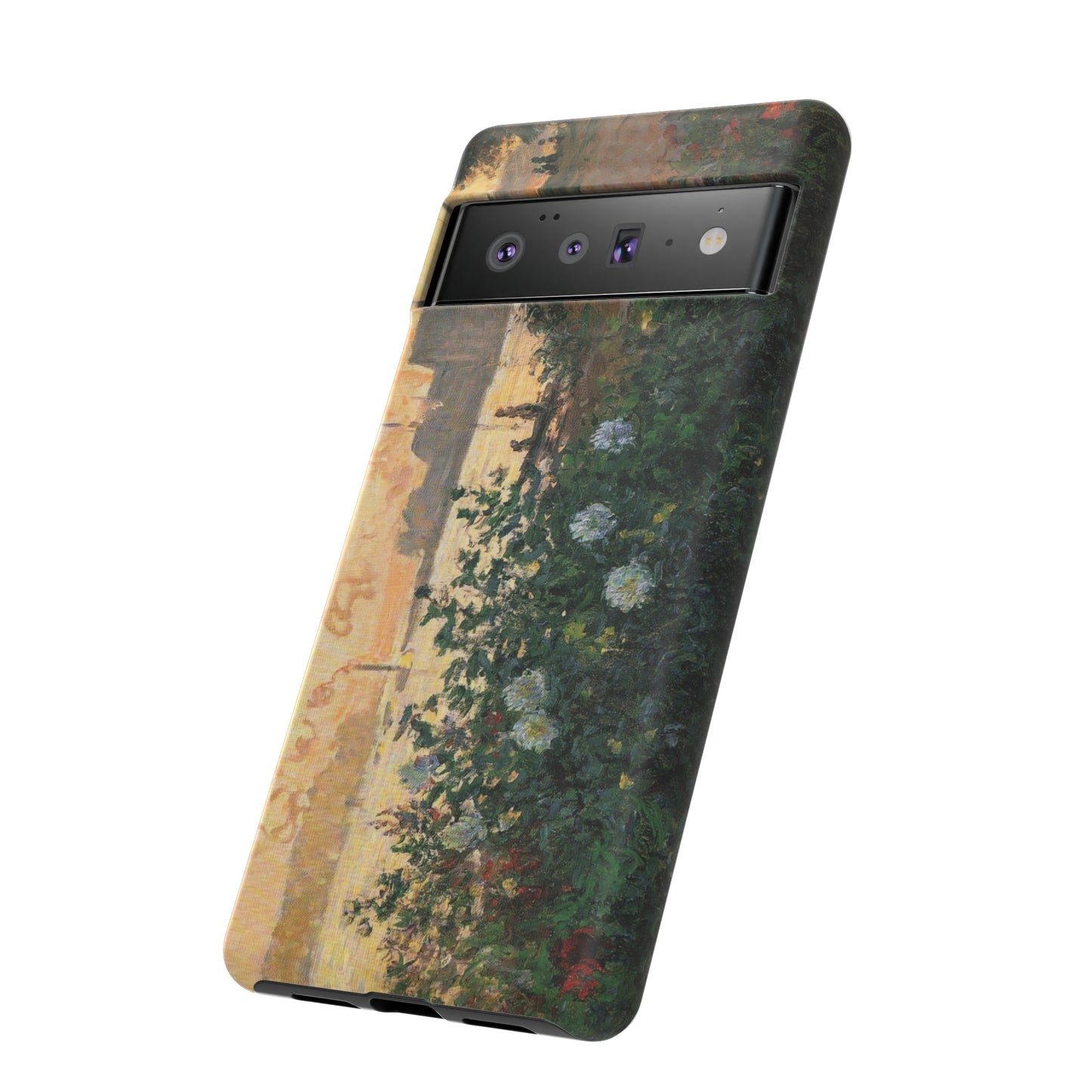 Flowered Riverbank, Argenteuil by Claude Monet - Cell Phone Case