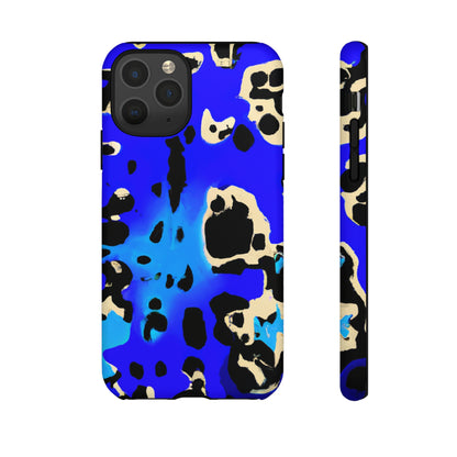Blue Leopard AI Generated - Cell Phone Case