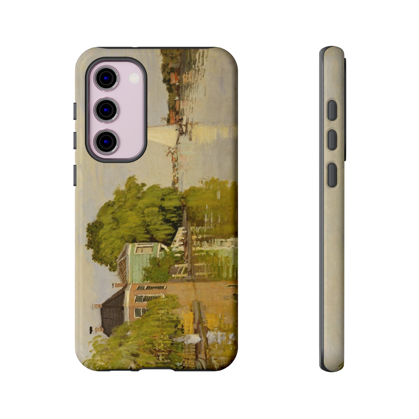 Houses on the Achterzaan by Claude Monet - Cell Phone Case