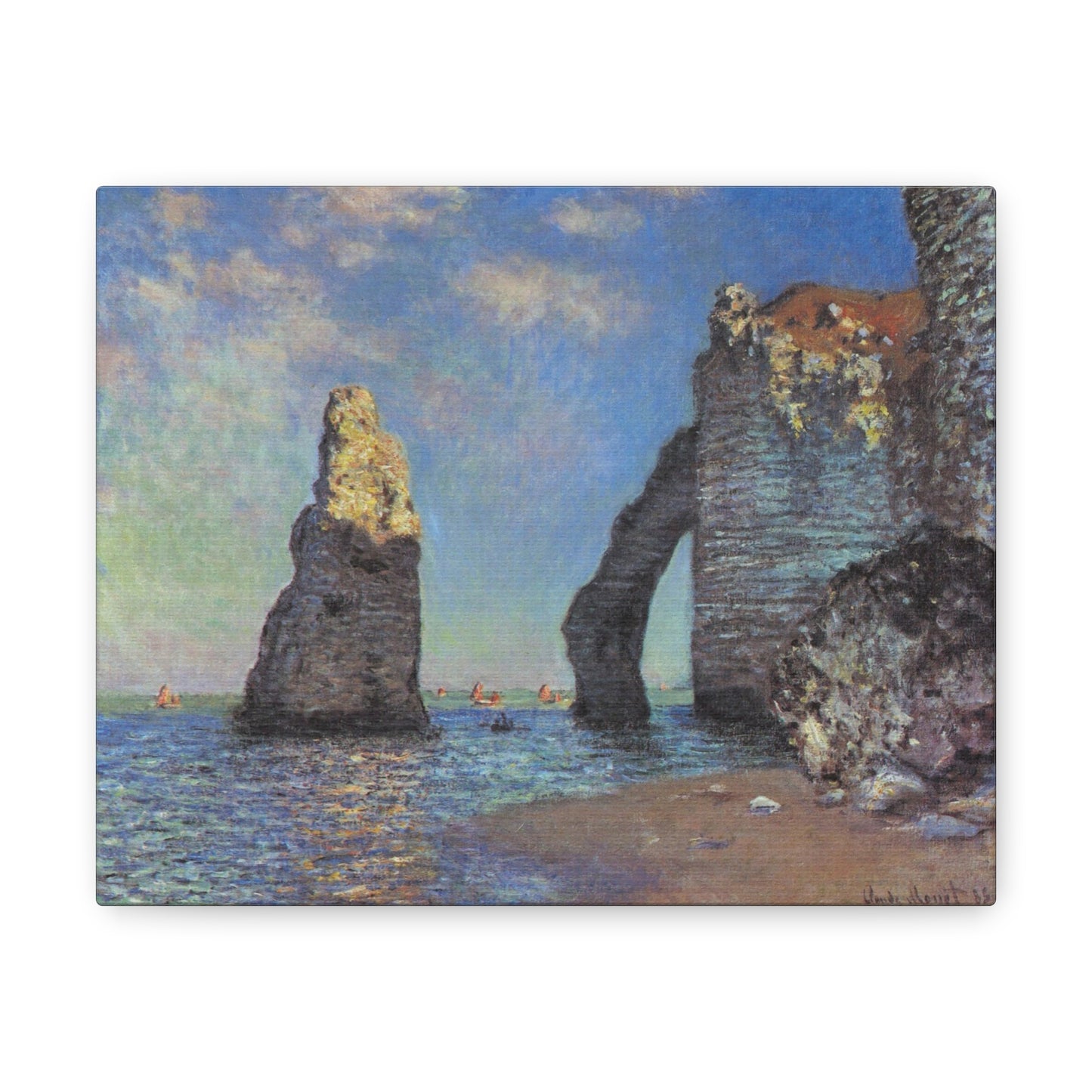 The Cliffs at Etretat by Claude Monet - Canvas Print