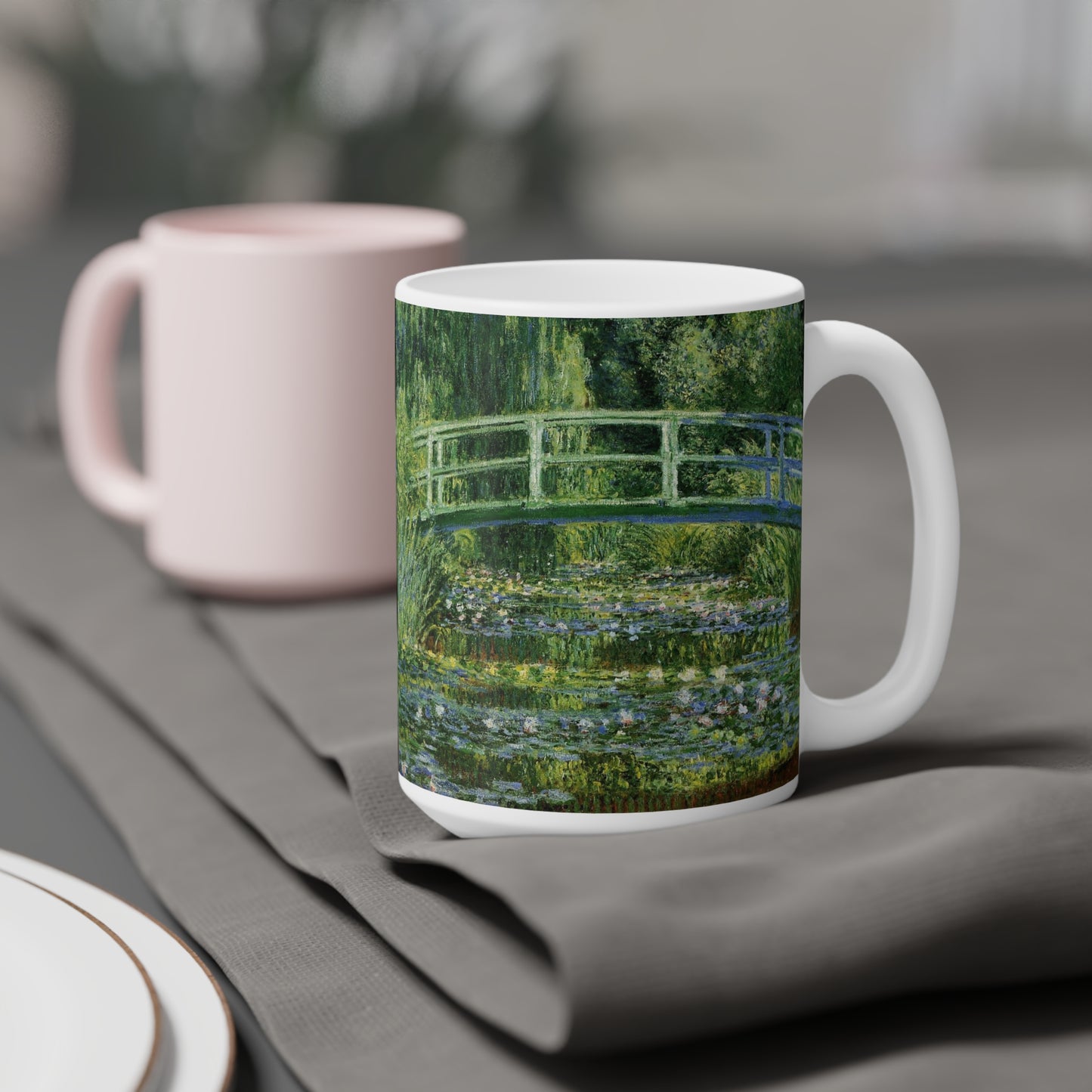 Water Lillies and Japanese Bridge by Claude Monet - Ceramic Mug