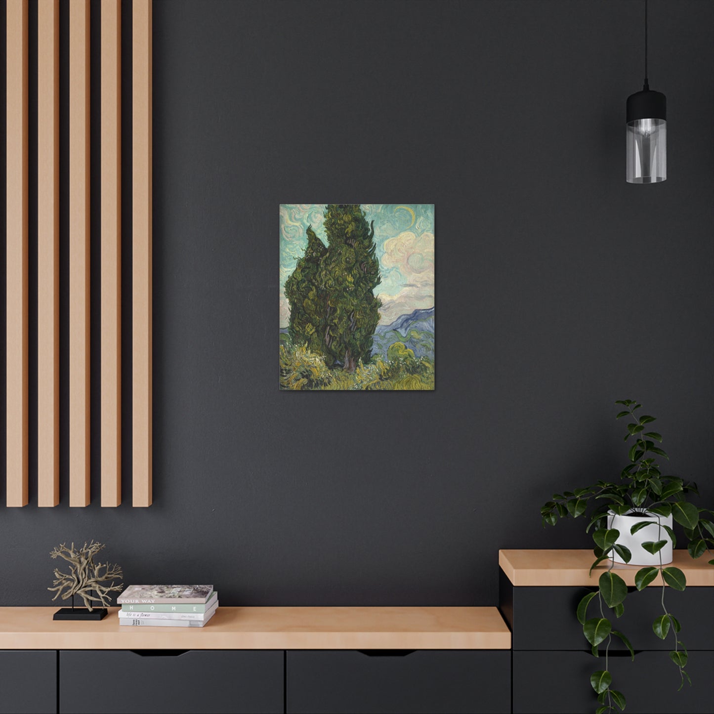 Cypresses by Vincent Van Gogh - Canvas Print