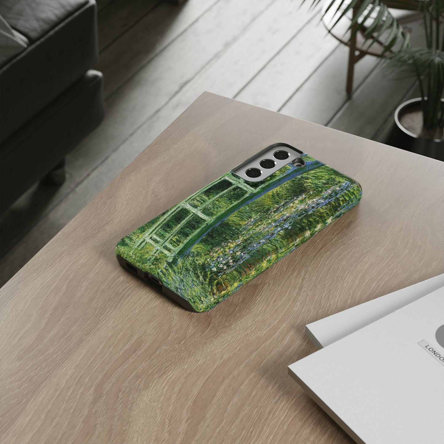 Water Lilies and a Japanese Bridge by Claude Monet - Cell Phone Case