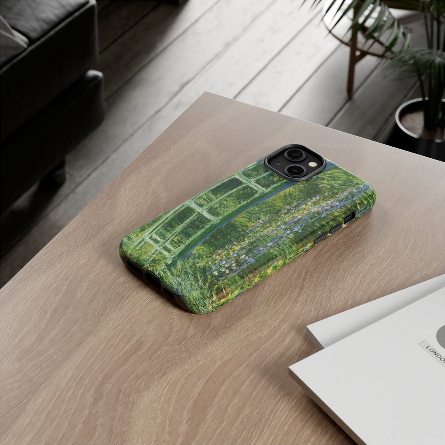 Water Lilies and a Japanese Bridge by Claude Monet - Cell Phone Case