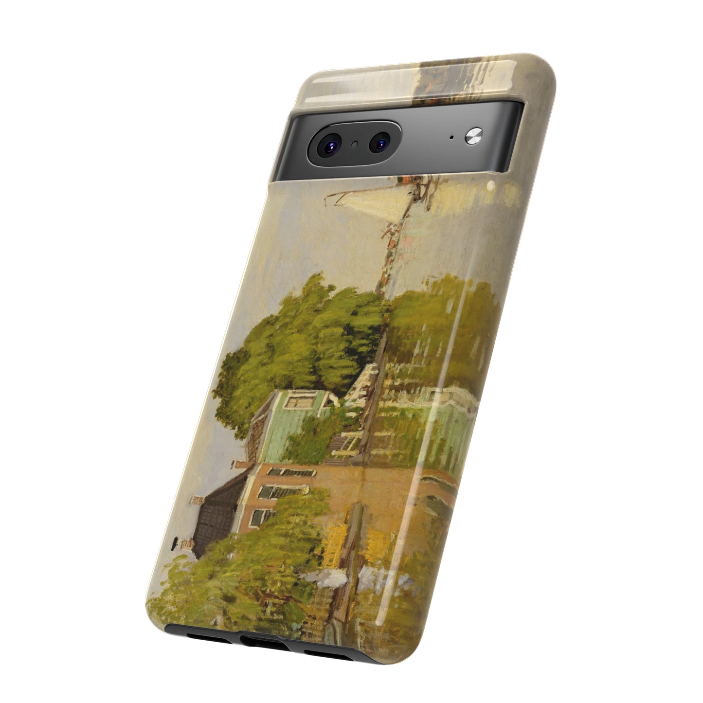 Houses on the Achterzaan by Claude Monet - Cell Phone Case