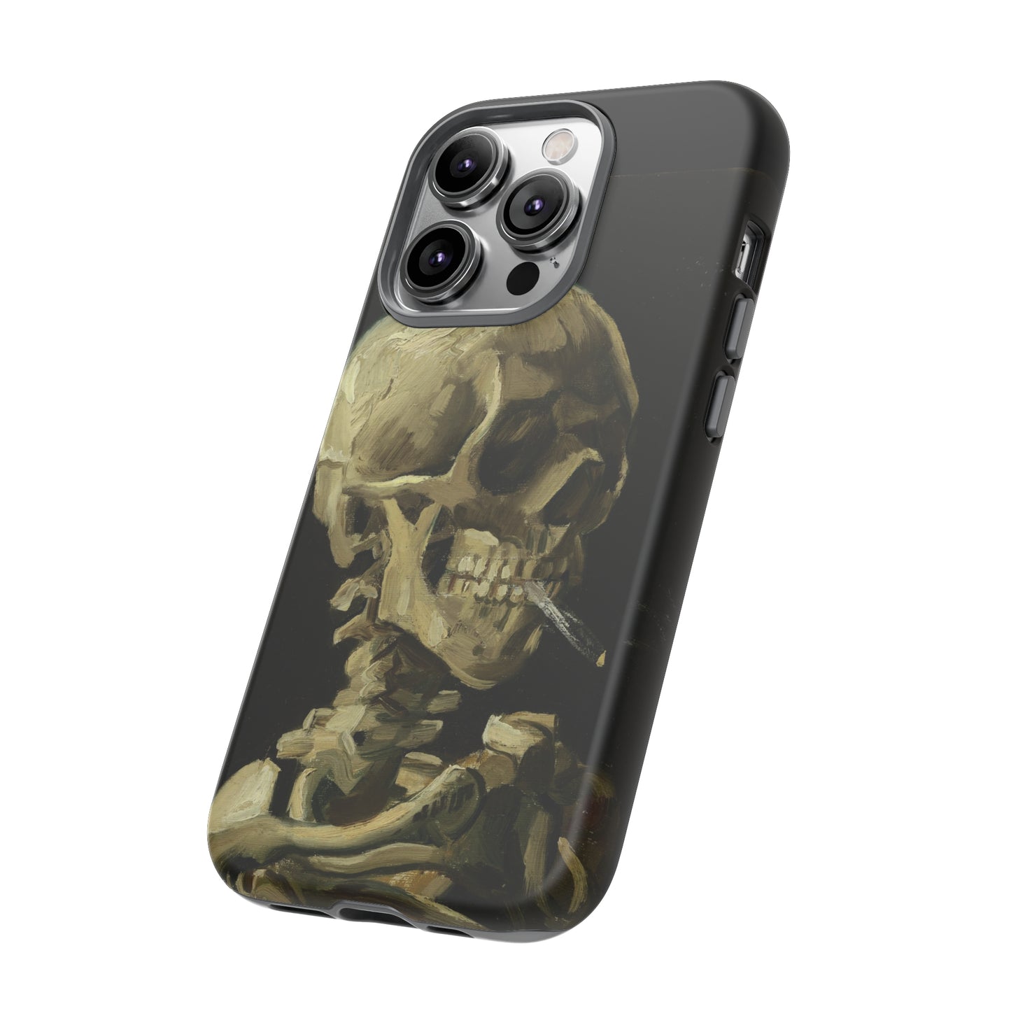 Skull of a Skeleton with a Burning Cigarette by Vincent Van Gogh - Cell Phone Case