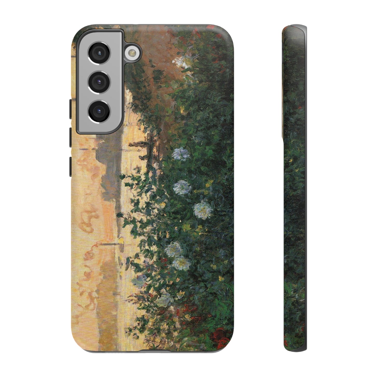 Flowered Riverbank, Argenteuil by Claude Monet - Cell Phone Case