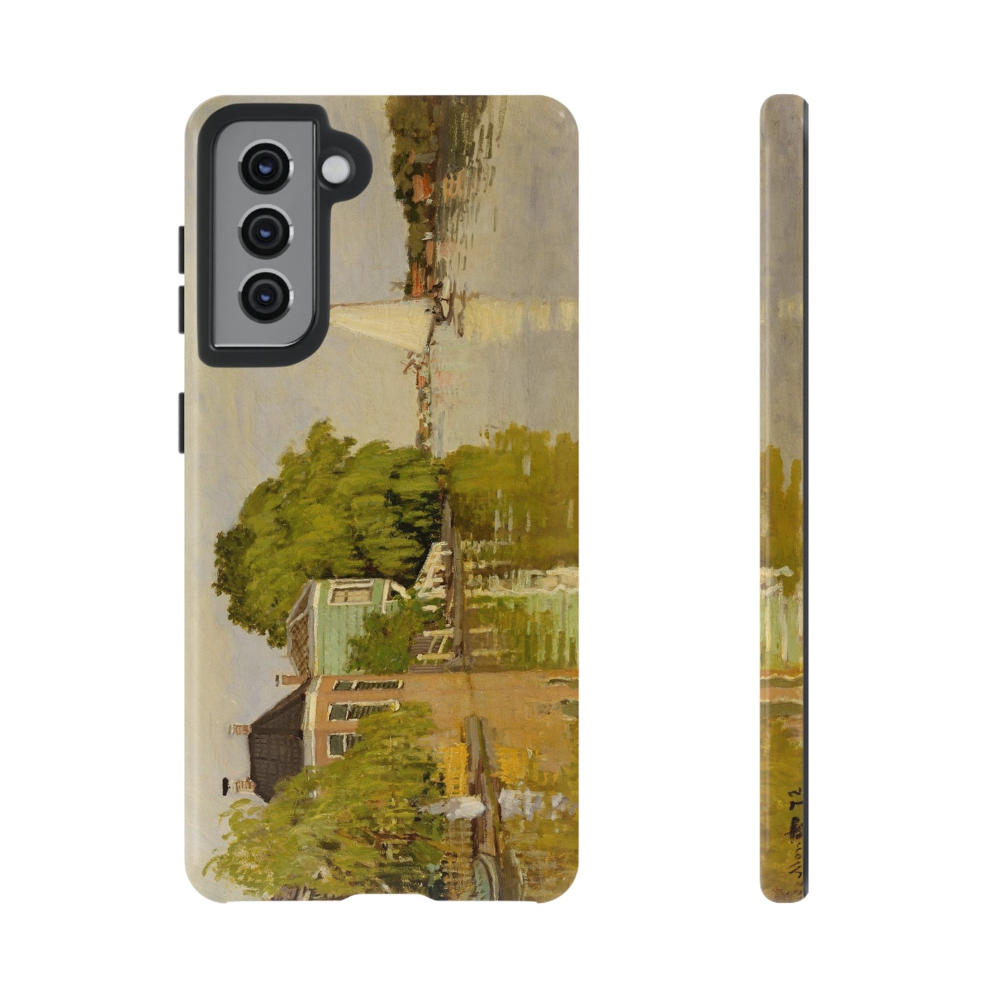 Houses on the Achterzaan by Claude Monet - Cell Phone Case