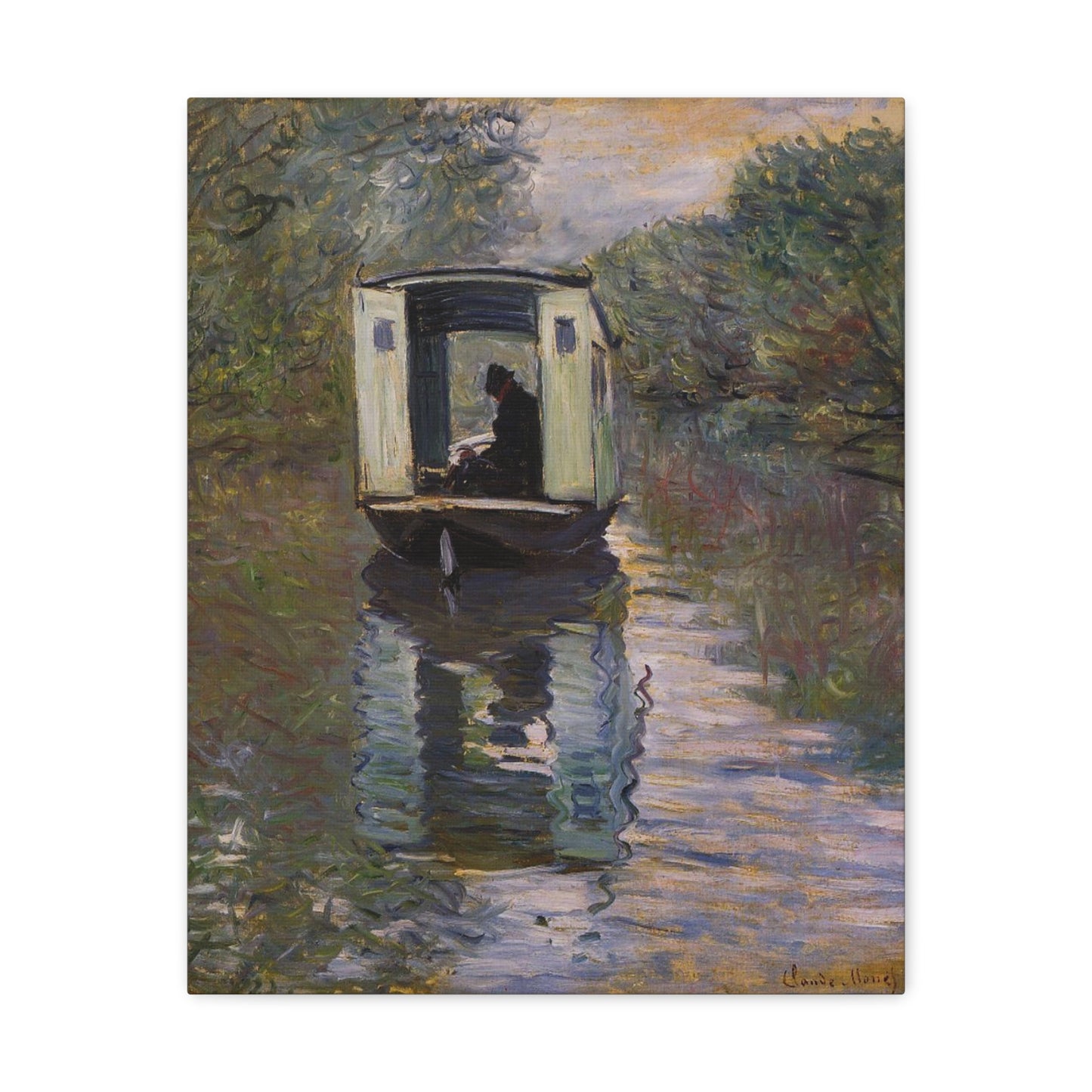 The Studio Boat by Claude Monet - Canvas Print