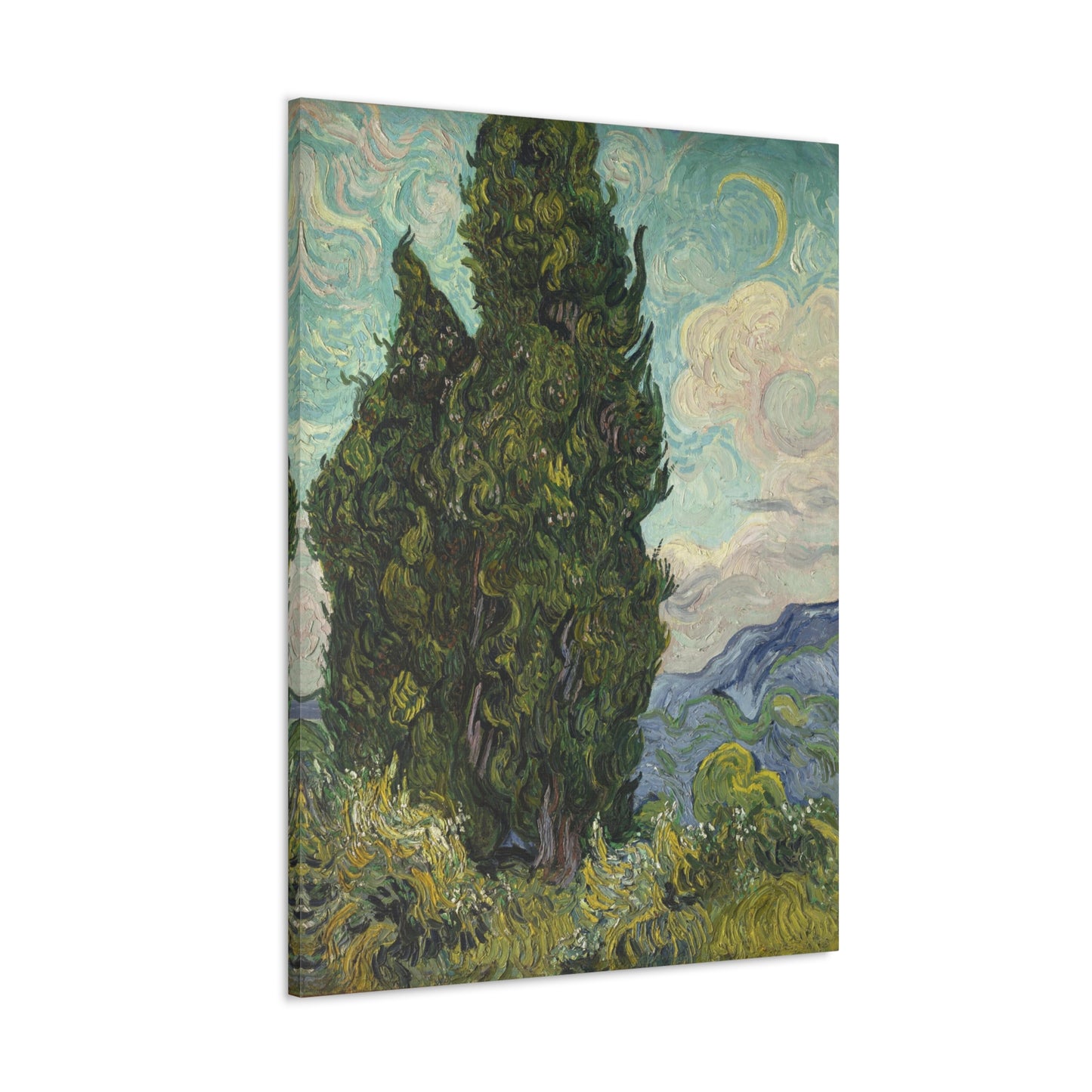 Cypresses by Vincent Van Gogh - Canvas Print