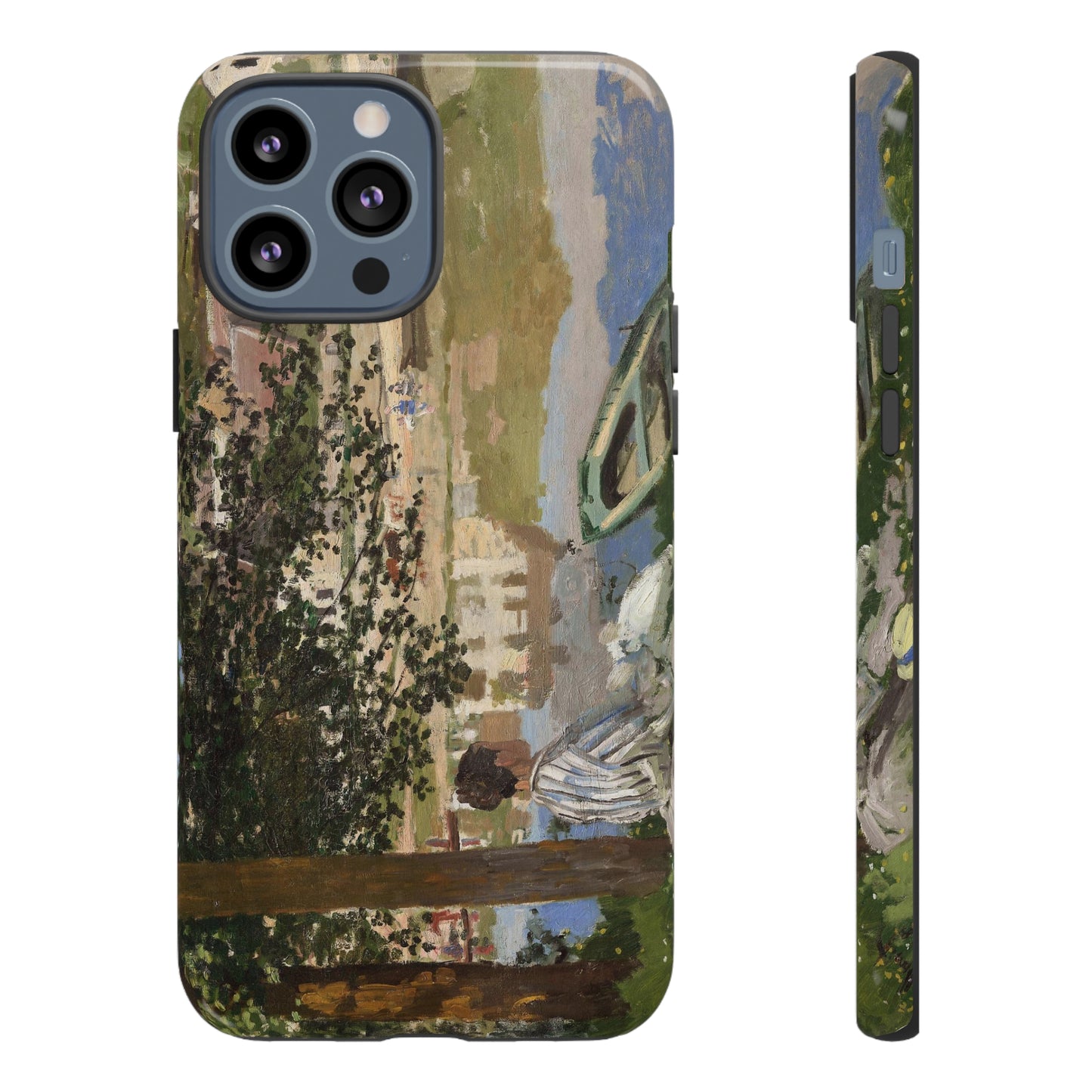 On the Bank of the Seine by Claude Monet - Cell Phone Case