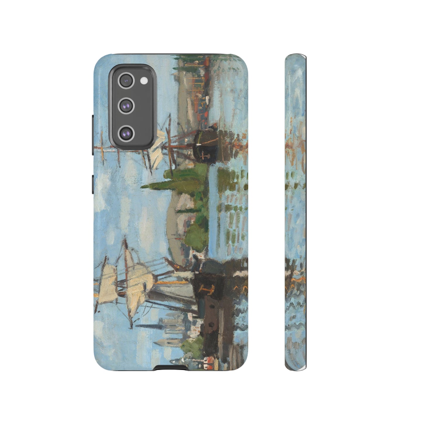 Ships Riding on the Seine at Rouen by Claude Monet - Cell Phone Case