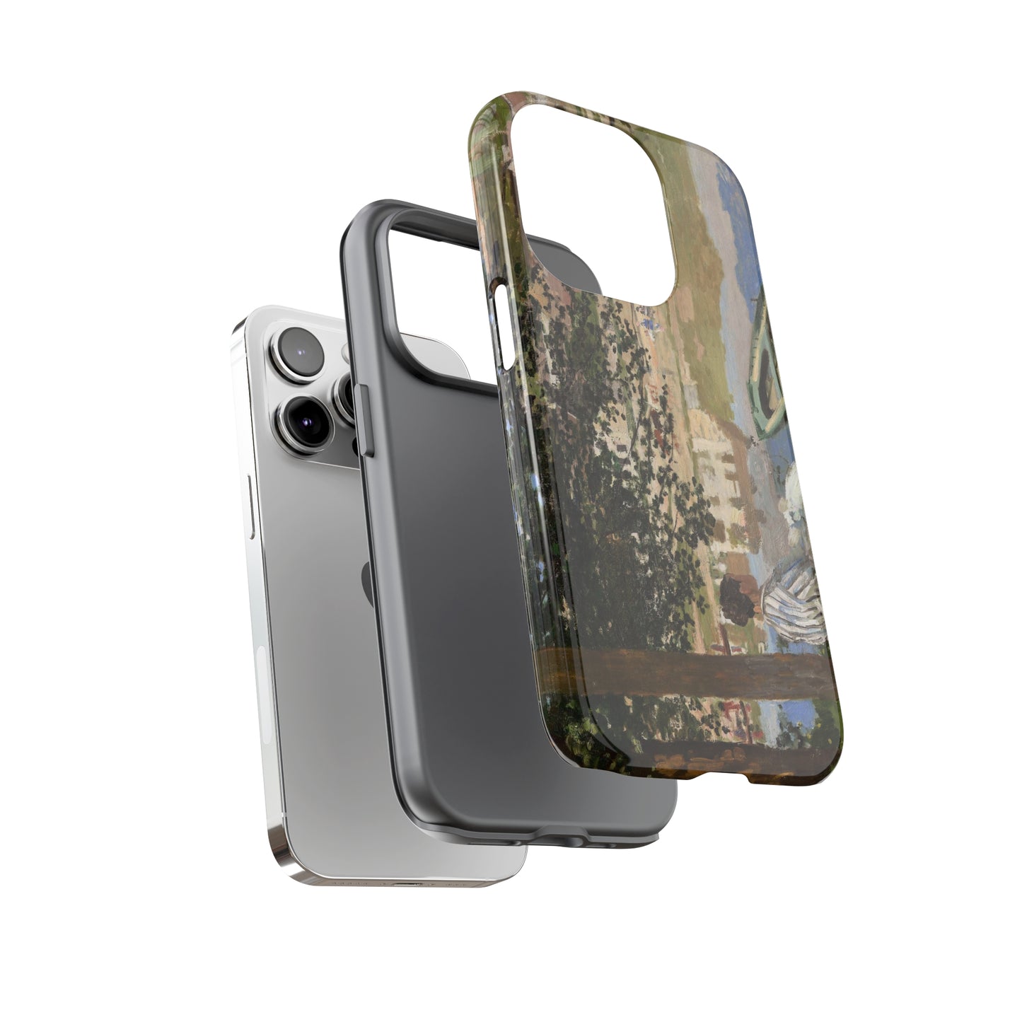 On the Bank of the Seine by Claude Monet - Cell Phone Case