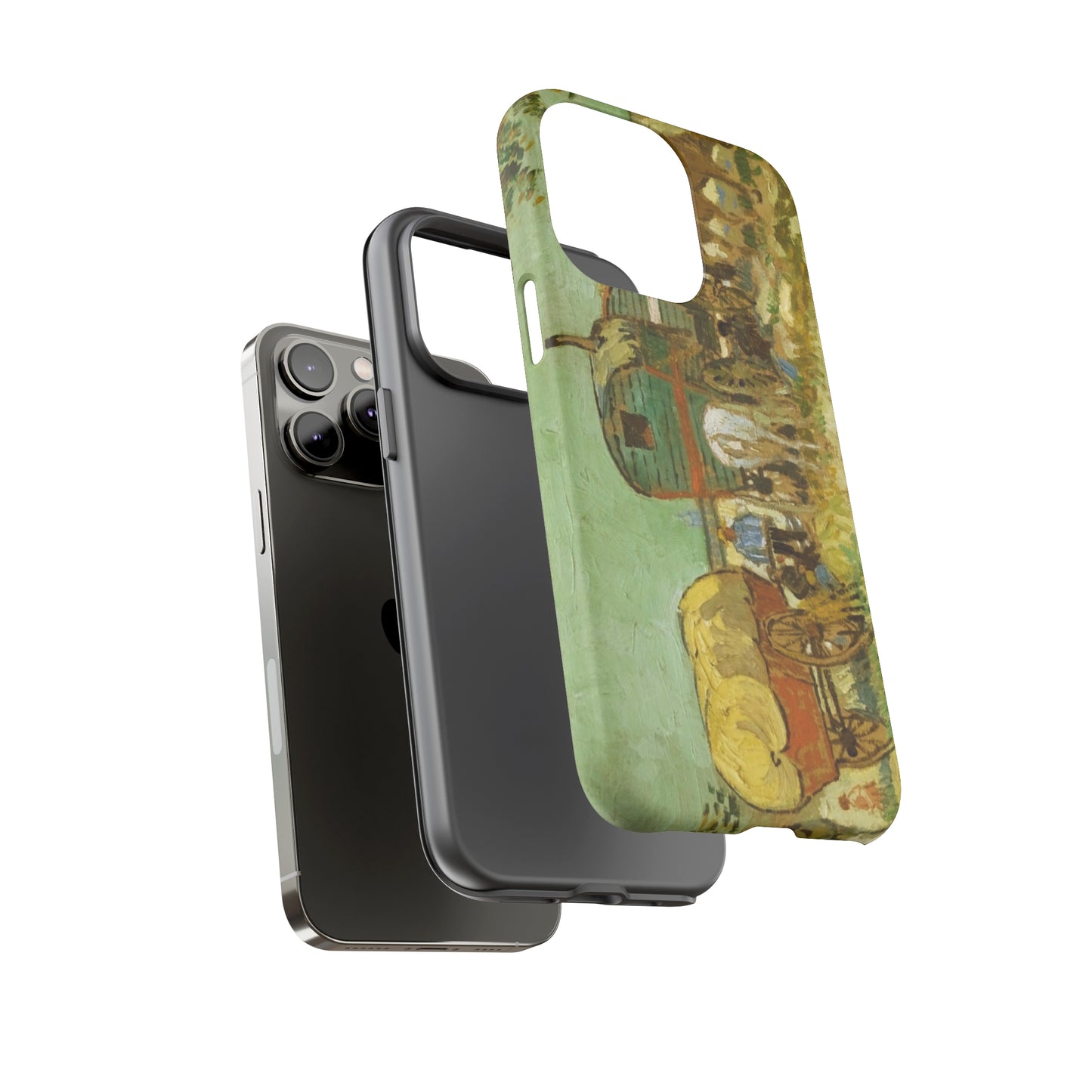 Encampment of Gypsies with Caravans by Vincent Van Gogh - Cell Phone Case