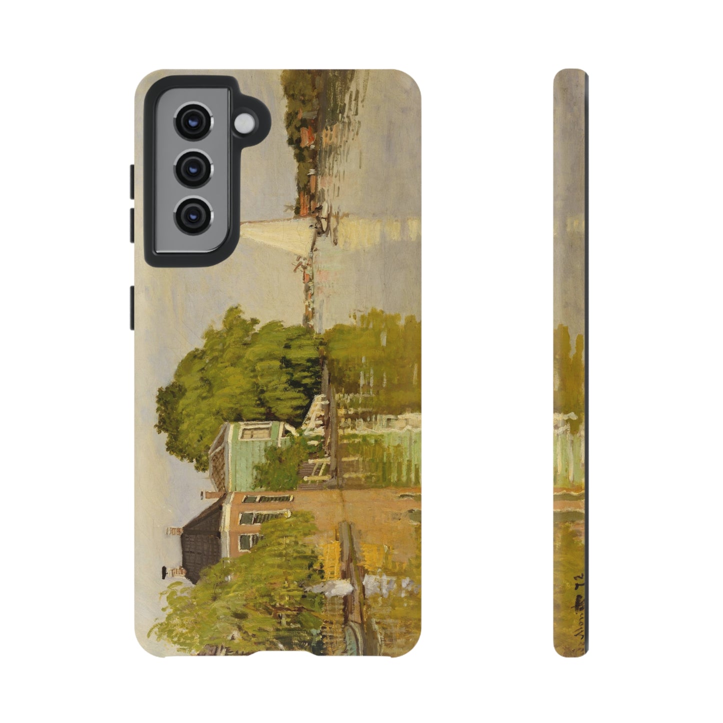 Houses on the Achterzaan by Claude Monet - Cell Phone Case