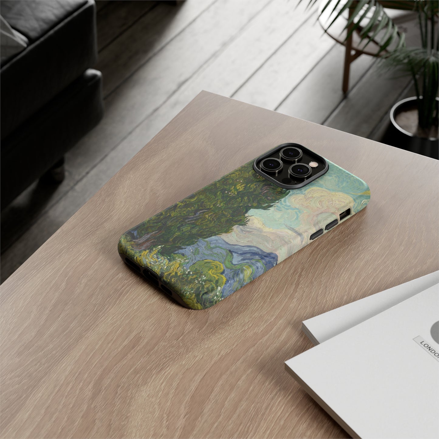 Cypresses by Vincent Van Gogh - Cell Phone Case