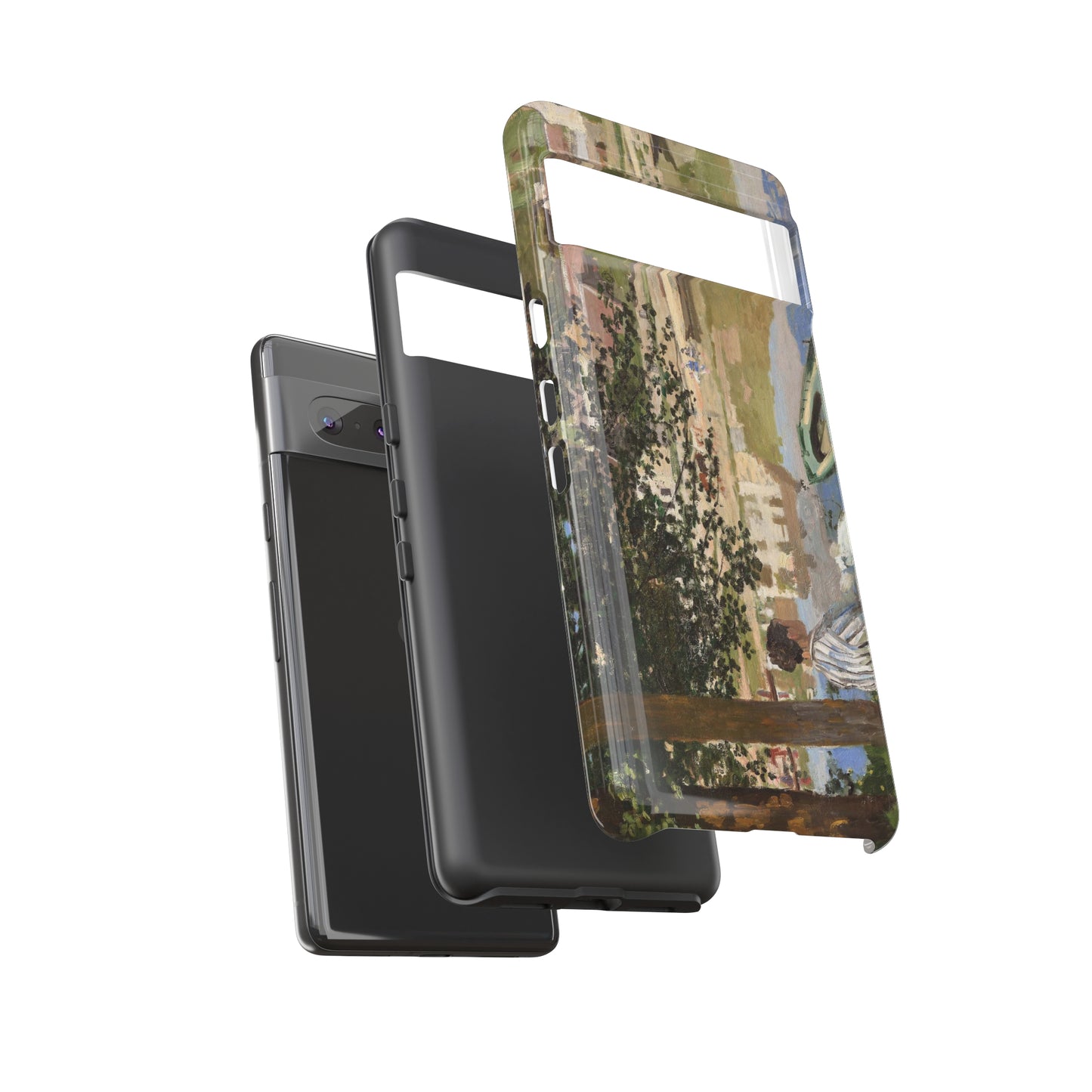 On the Bank of the Seine by Claude Monet - Cell Phone Case