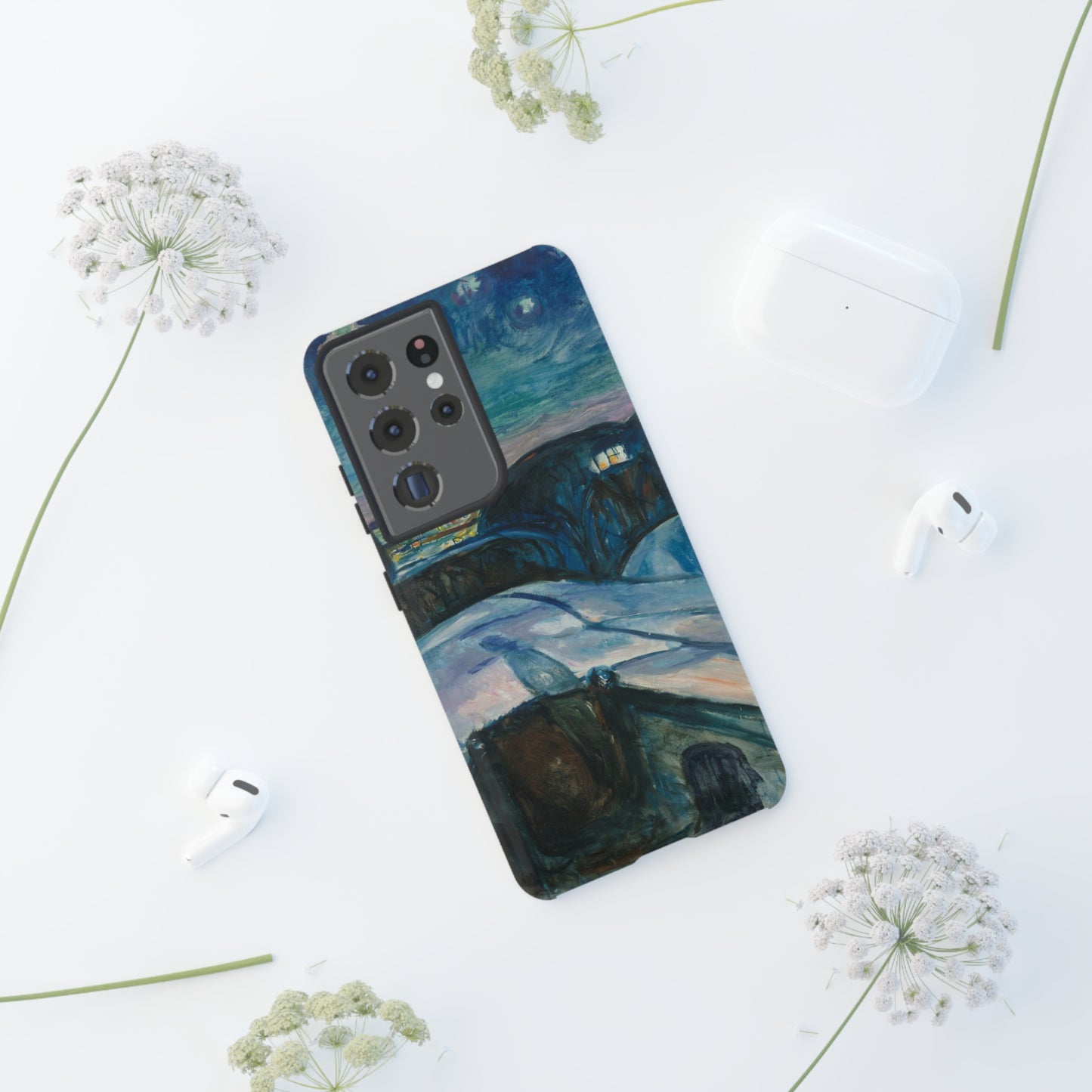 Starry Night by Edvard Munch - Cell Phone Case