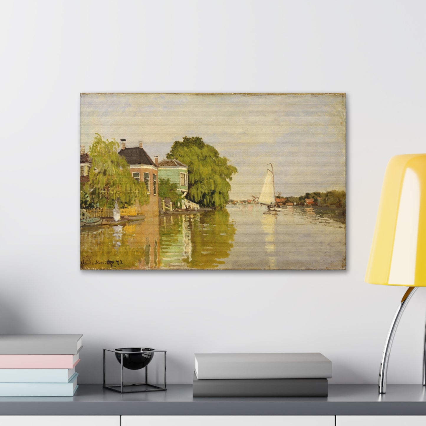 Houses on the Achterzaan by Claude Monet - Canvas Print