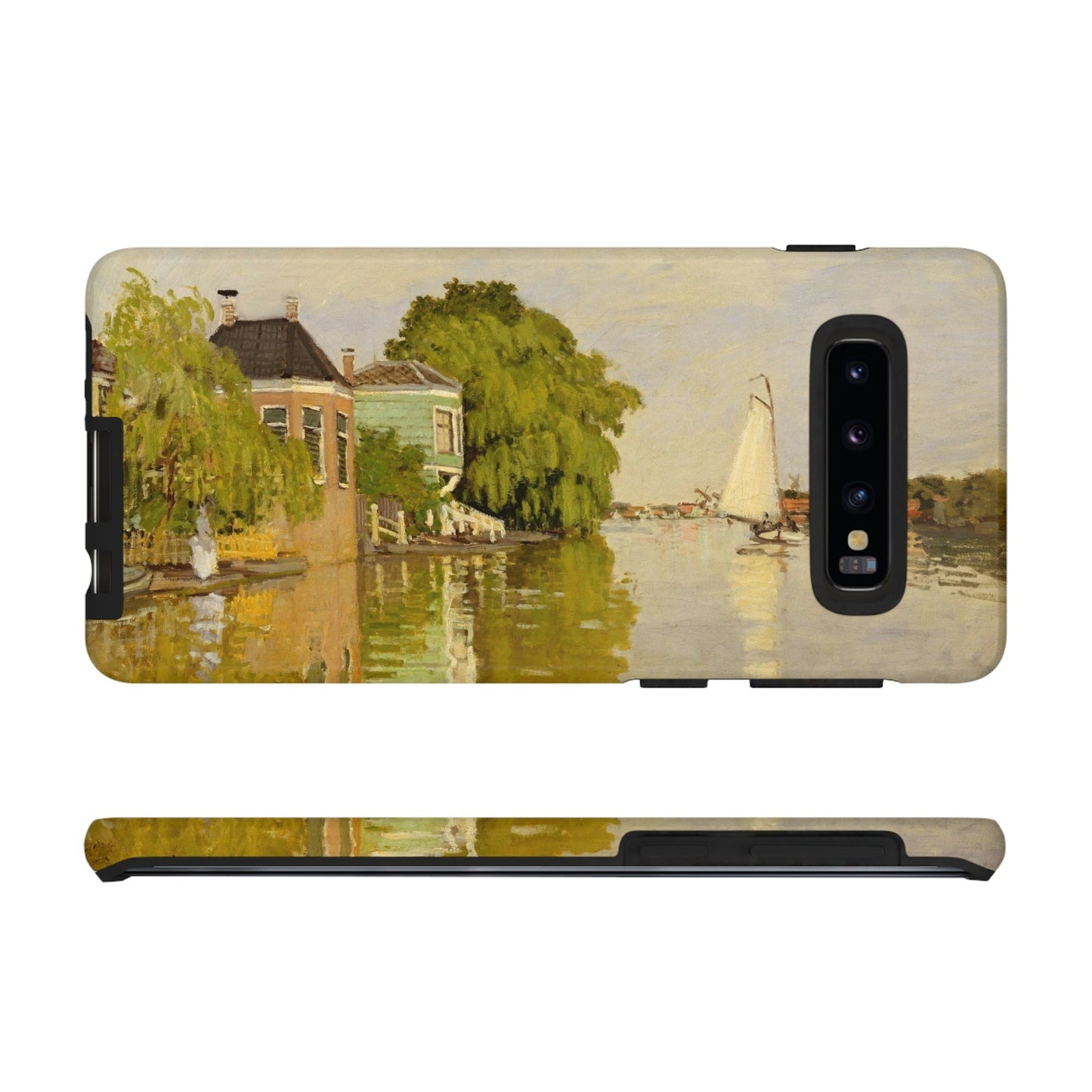 Houses on the Achterzaan by Claude Monet - Cell Phone Case