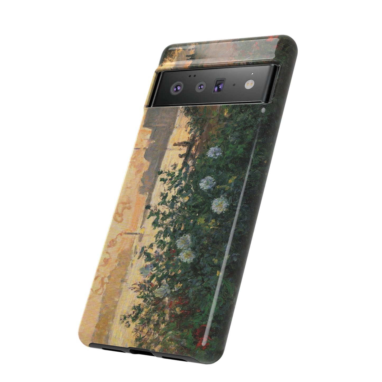 Flowered Riverbank, Argenteuil by Claude Monet - Cell Phone Case