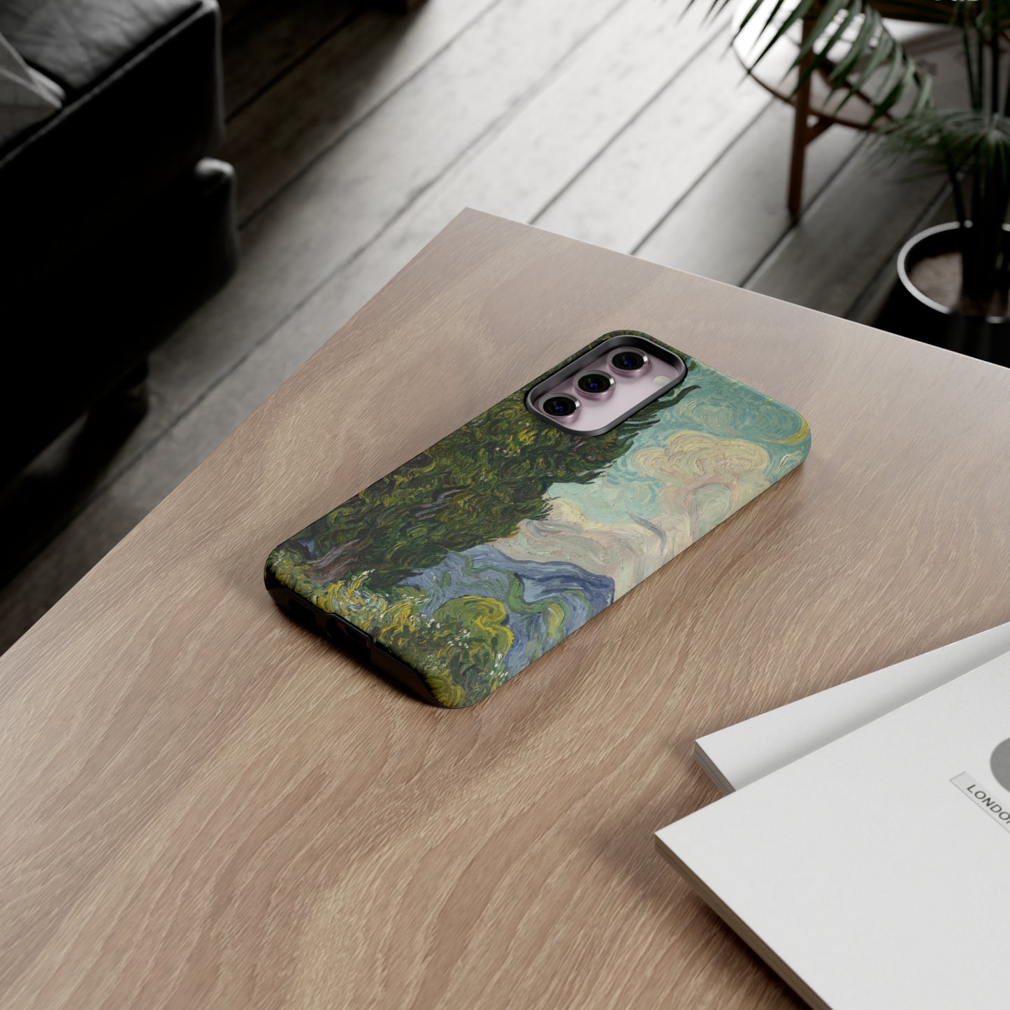 Cypresses by Vincent Van Gogh - Cell Phone Case