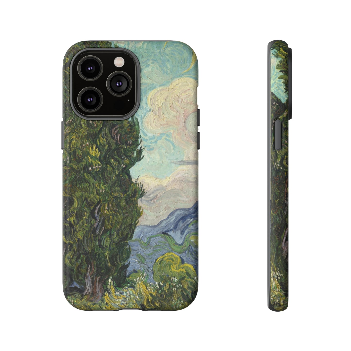 Cypresses by Vincent Van Gogh - Cell Phone Case