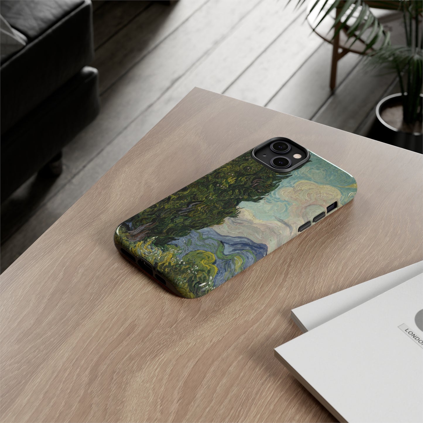 Cypresses by Vincent Van Gogh - Cell Phone Case