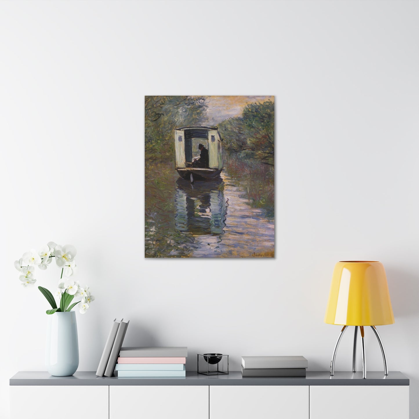 The Studio Boat by Claude Monet - Canvas Print
