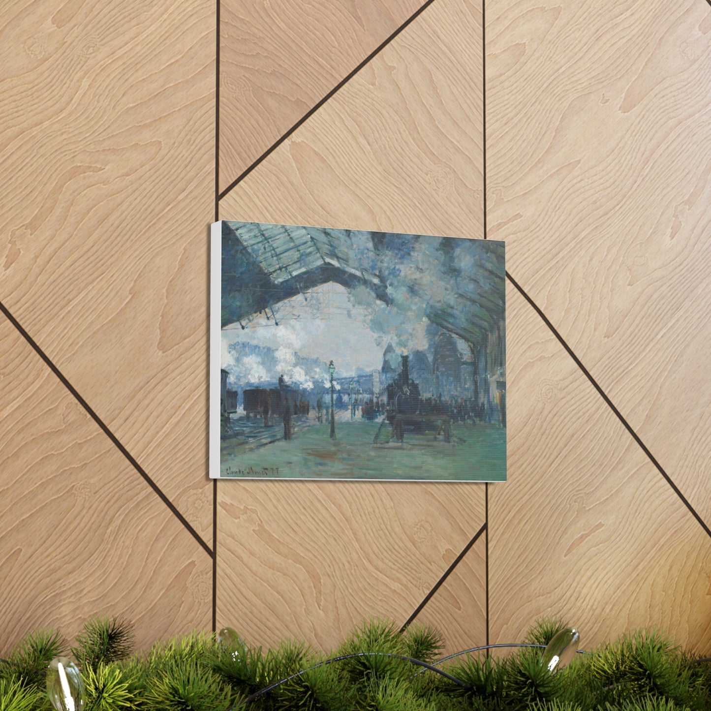 Arrival of the Normandy Train, Gare Saint-Lazare by Claude Monet - Canvas Print