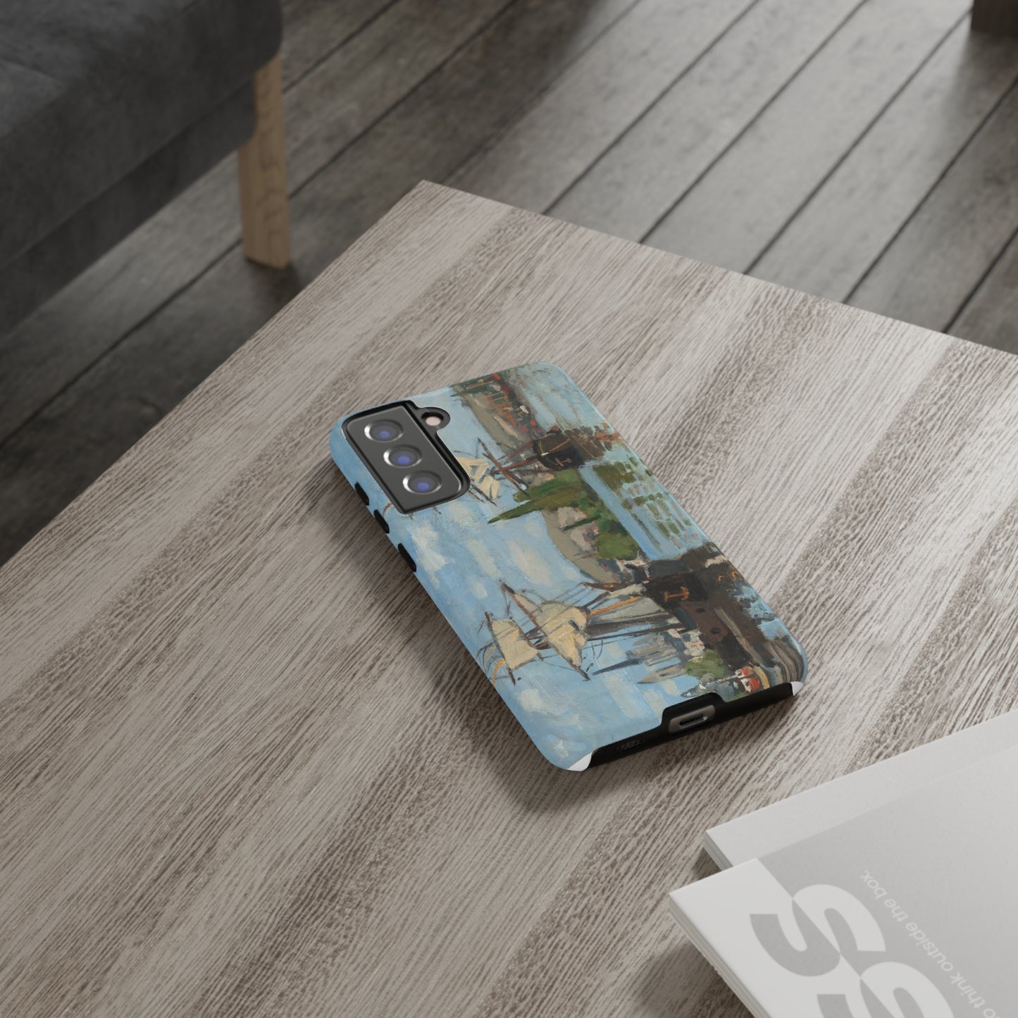 Ships Riding on the Seine at Rouen by Claude Monet - Cell Phone Case