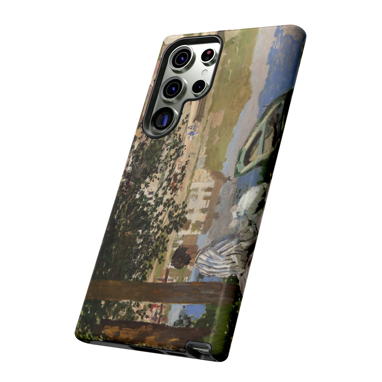 On the Bank of the Seine by Claude Monet - Cell Phone Case