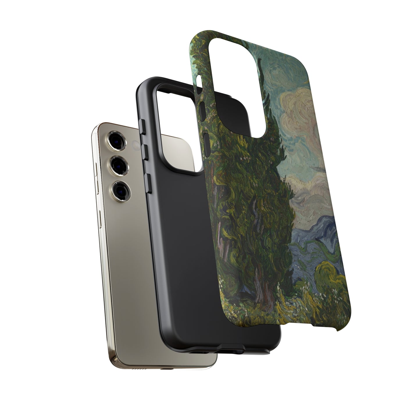 Cypresses by Vincent Van Gogh - Cell Phone Case