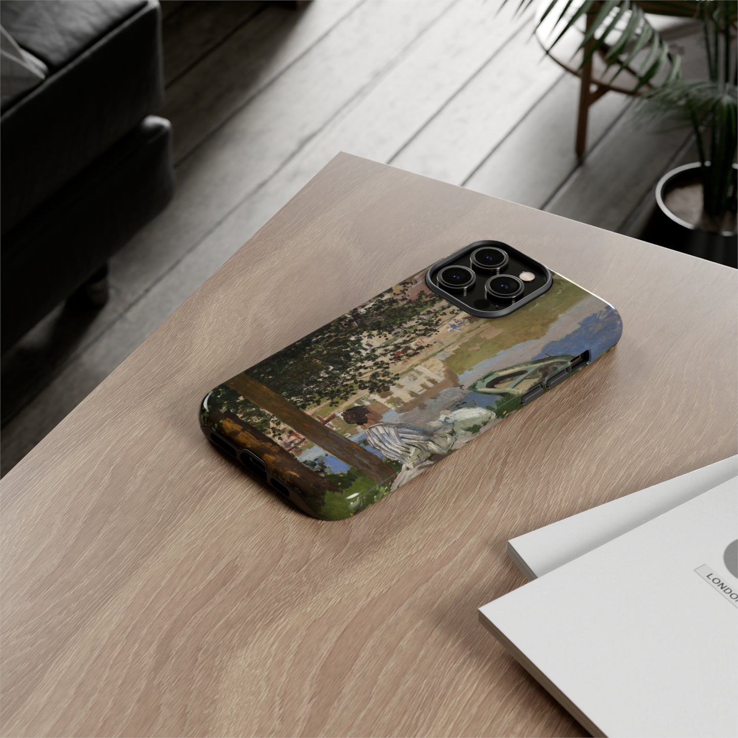 On the Bank of the Seine by Claude Monet - Cell Phone Case