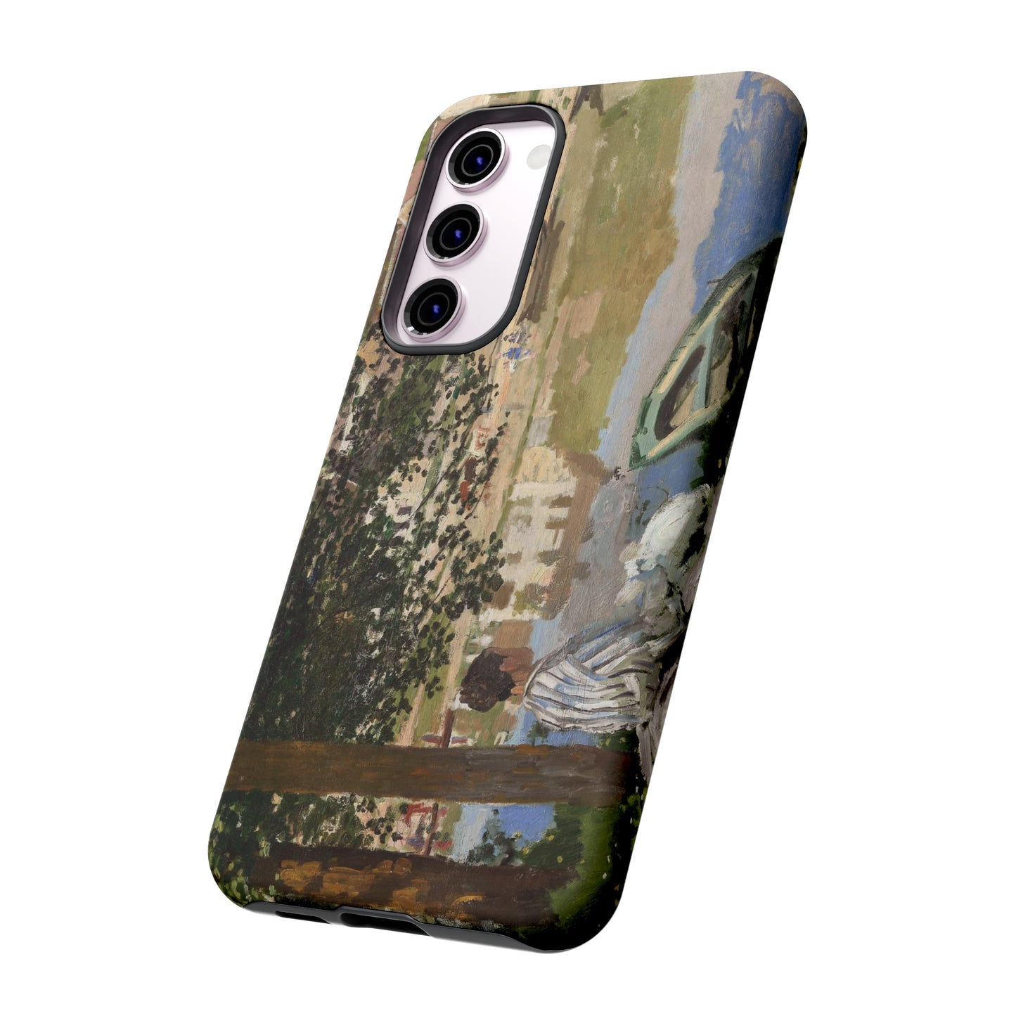 On the Bank of the Seine by Claude Monet - Cell Phone Case