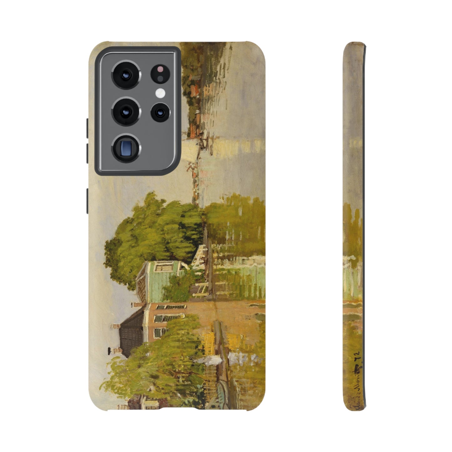 Houses on the Achterzaan by Claude Monet - Cell Phone Case