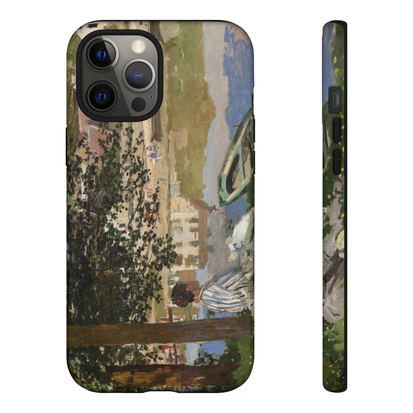 On the Bank of the Seine by Claude Monet - Cell Phone Case