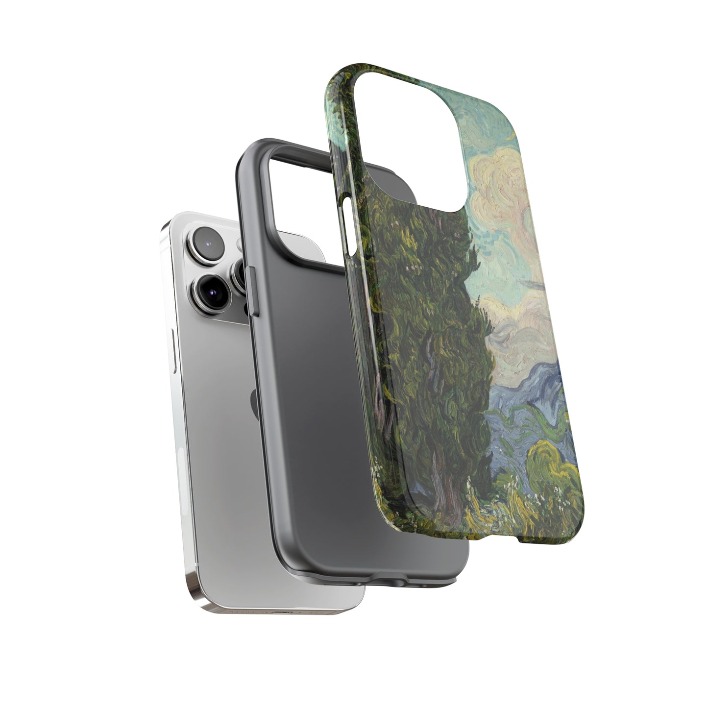 Cypresses by Vincent Van Gogh - Cell Phone Case